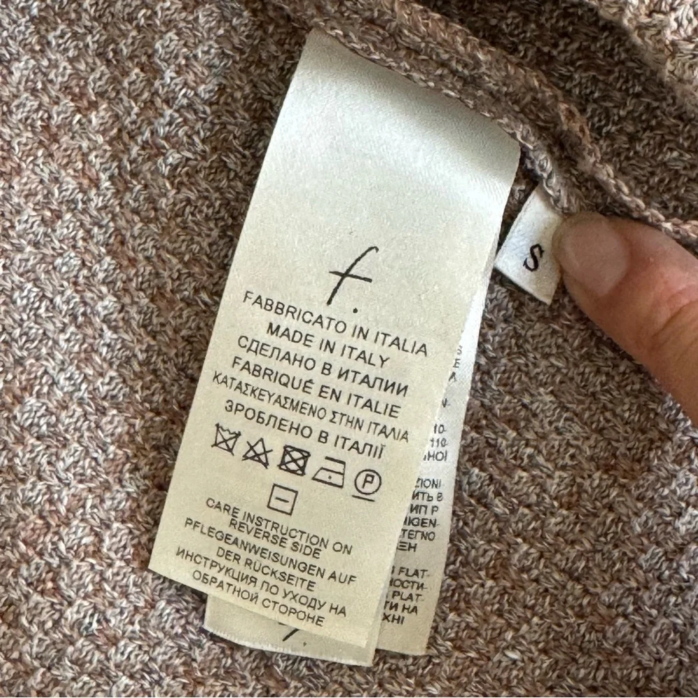 Falconeri Italy Cotton Linen Knit Blazer Small Beige Mélange - Picture 12 of 13